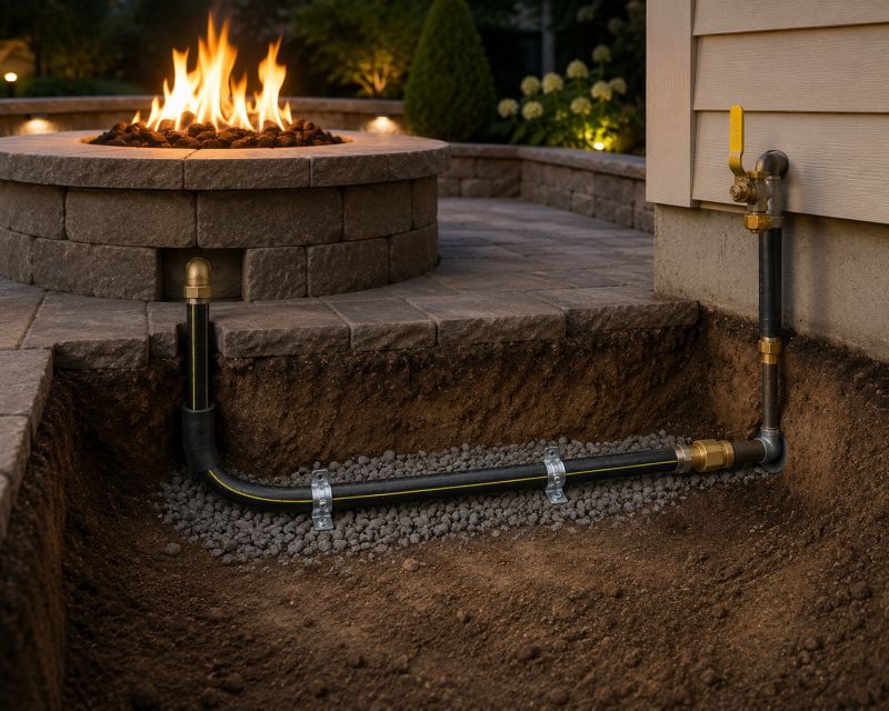 Fire Pit Gas Line Installation in Annapolis, MD