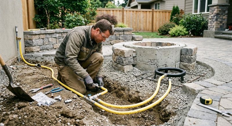 Fire Pit Gas Line Installation in Denver, CO