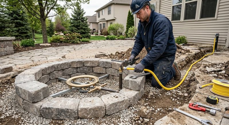 Fire Pit Gas Line Installation in Boca Raton, FL