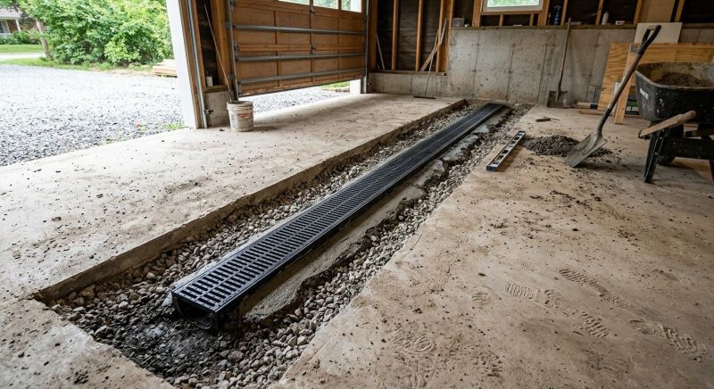 Garage Drainage Installation in Denver, CO